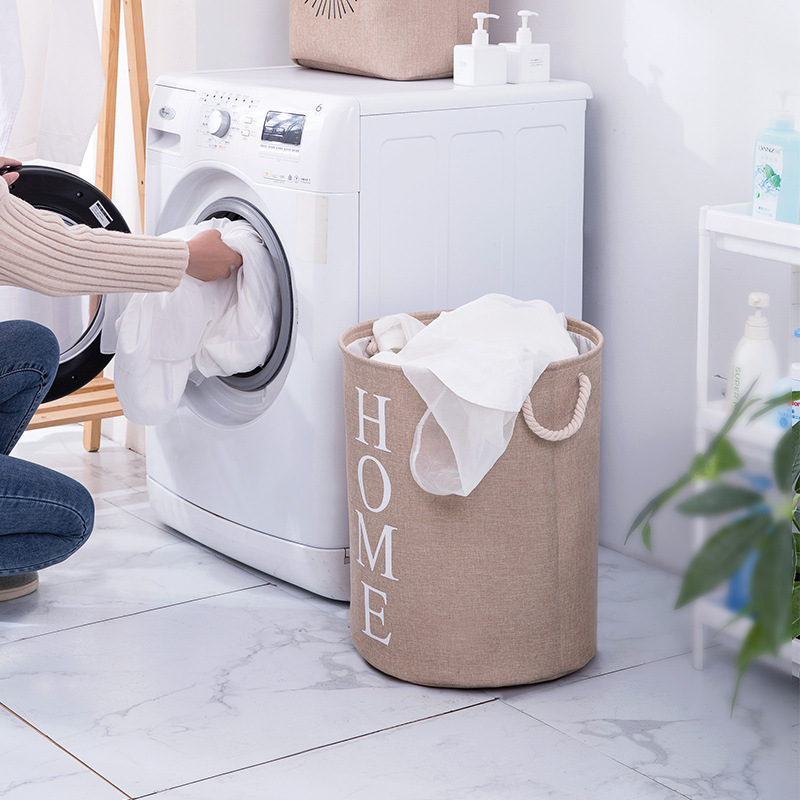 Giant storage frame, cotton and linen dirty clothes basket, cotton quilt storage basket, toy storage box, dirty clothes basket, large household capacity Application Scenario