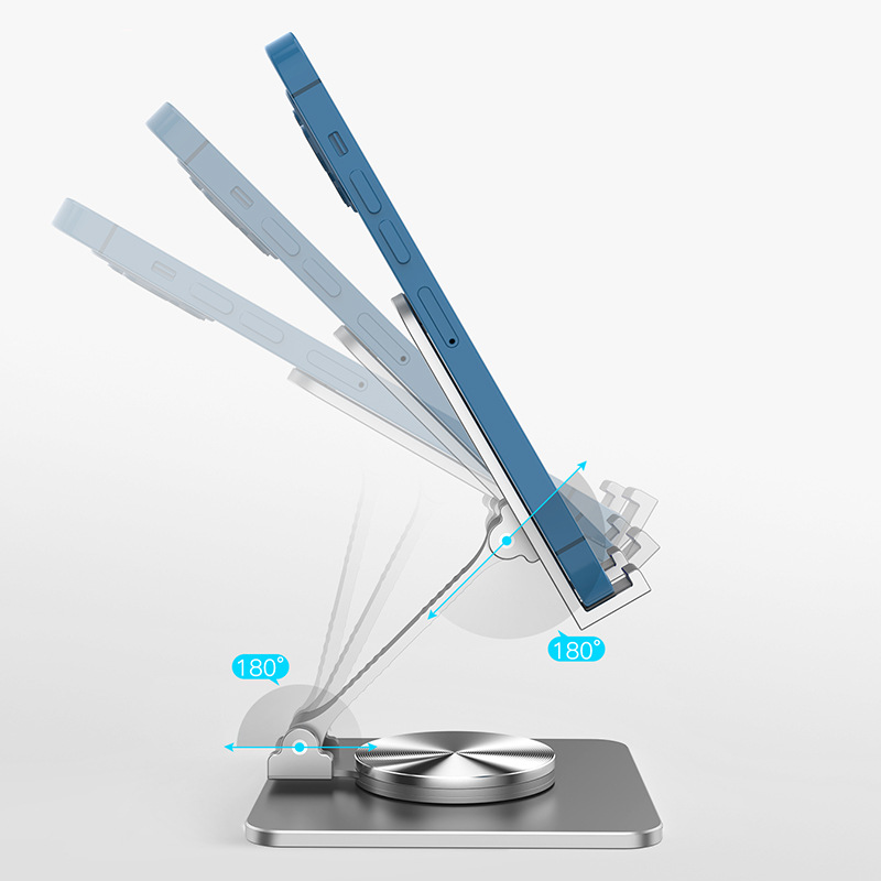 All-aluminum alloy 360-degree rotatable tablet phone stand, lazy person's live streaming and TV series watching desktop phone stand Application Scenario