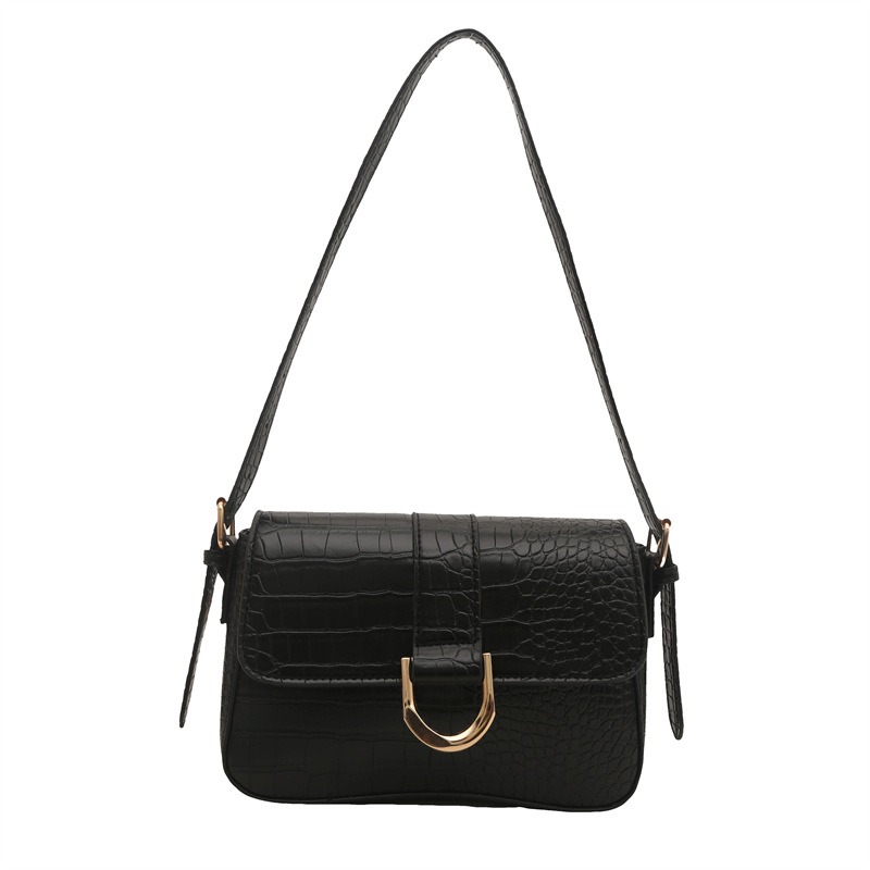 Solid color retro large-capacity 2025 spring new style simple, casual and fashionable crossbody single-shoulder underarm small square bag for women Item Picture