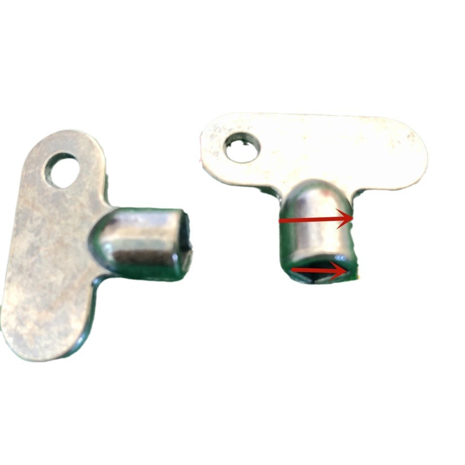 The radiator switch has four corners inside. Special switch exhaust tools for radiators, air running key, plastic and metal key Item Picture