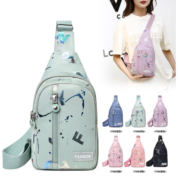 Trendy crossbody bags with high appearance standards, wholesale single-shoulder bags, fashionable, sporty and versatile, small chest bags, outdoor travel backpacks Specification drawing