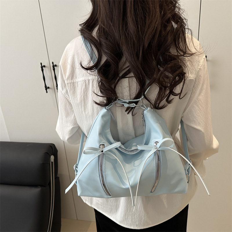 Bow-shaped large-capacity underarm bag for women, new trendy and fashionable tote bag, high-end shoulder bag, backpack dual-purpose bag full figure