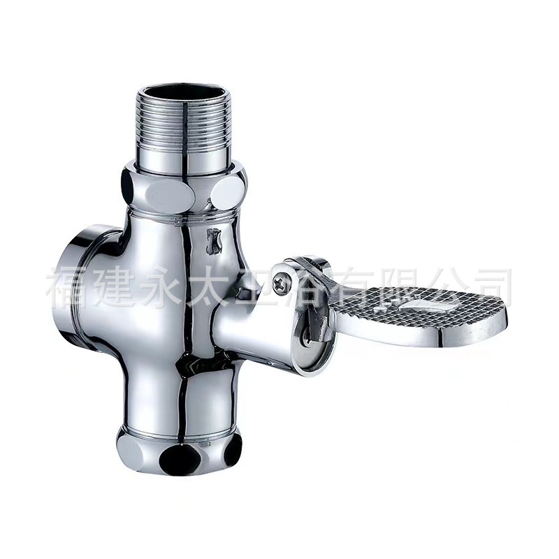 Iron foot-operated squat toilet flushing valve, foot-operated flushing device, bathroom toilet bowl delayed self-closing valve Item Picture