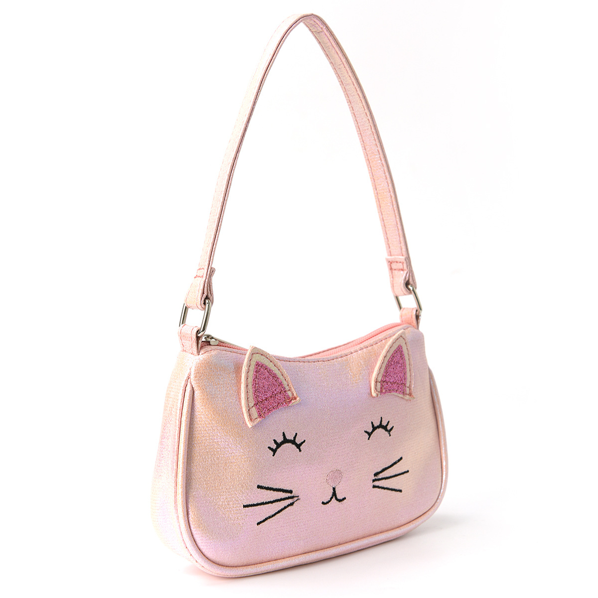 Mini and cute cat-embroidered handbags for children and girls are suitable for little girls, kindergartens, primary school students, and daily outdoor trips details Picture