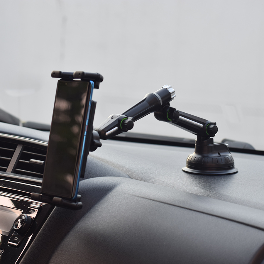Car suction cup type extended tube mobile phone holder, foldable screen mobile phone pad, truck and bus vehicle-mounted tablet bracket Item Picture