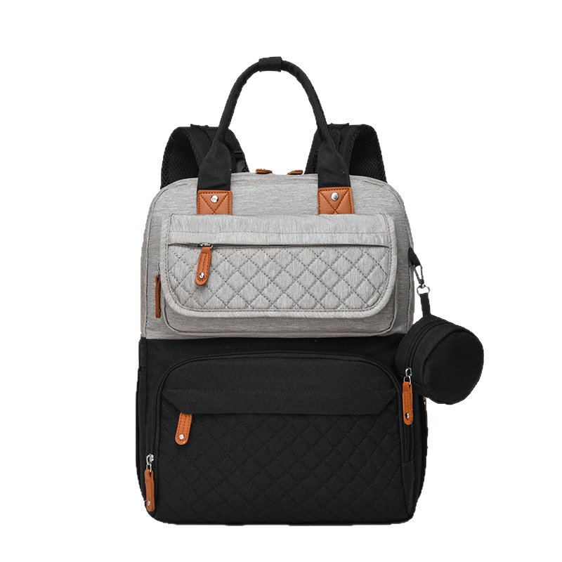 New multi-functional mommy bag, baby urine pad, insulated compartment, mother's backpack, multi-compartment, large-capacity mother and baby bag Item Picture