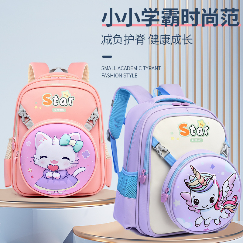 New school bag for primary school students, cartoon and anime children's hard-shell backpacks for grades one and two, and travel backpacks for boys and girls details Picture