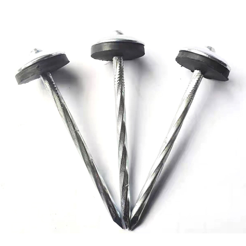 Corrugated nails, asbestos tile nails, 3-inch umbrella-shaped gaskets, customized and wholesale based on provided drawings or samples, straight rod and large-head cement nails Item Picture