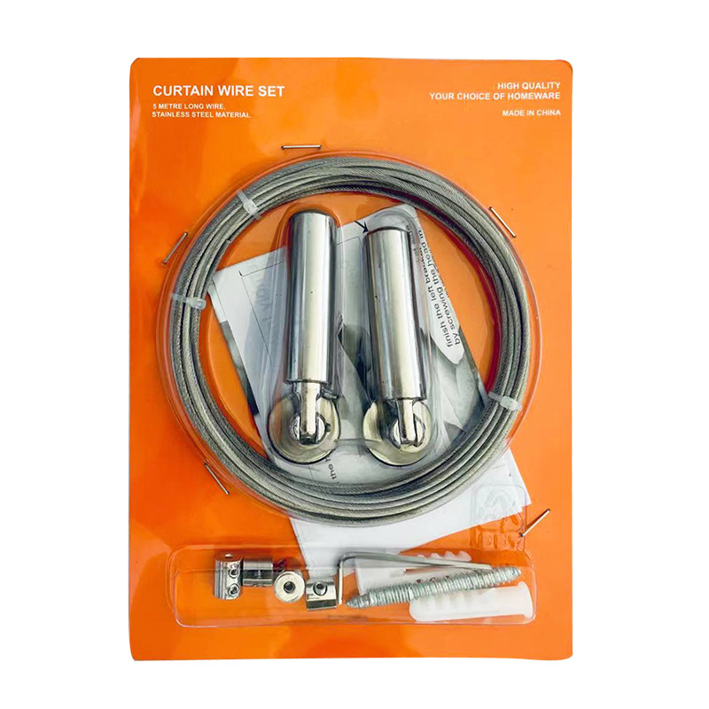 Wholesale of practical and simple hanging shower curtain ropes, curtain hanging lines and steel wire ropes for cross-border bathroom balconies Item Picture