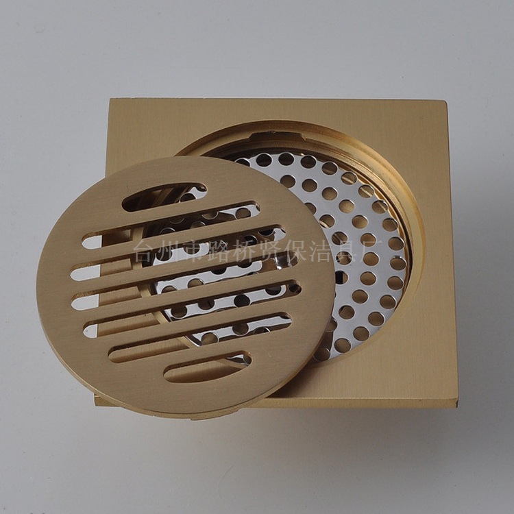 We supply high and medium-grade all-copper anti-odor chrome-plated floor drains full figure