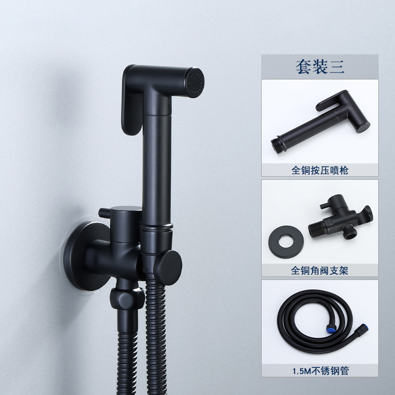 Zhuoding Cross-border all-copper Angle valve with spray gun single cold sink toilet set for hotel engineering bathroom flushing Application Scenario