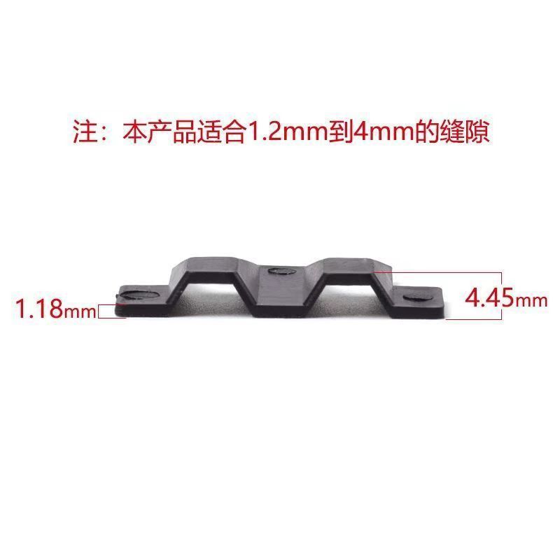 Small aircraft insert glass compression block, glass spacer, plastic fixation, aluminum alloy door and window, broken bridge glass spacer. Specification drawing