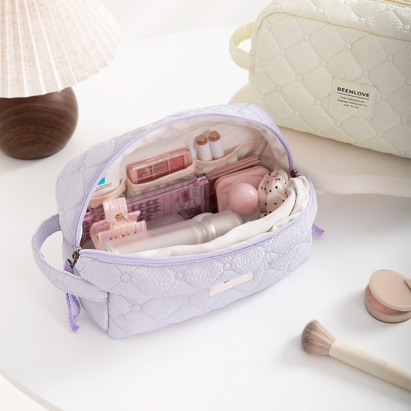 Runhui Brocade Travel Storage Bag, Portable makeup bag, Cosmetics storage bag, large capacity makeup bag Specification drawing