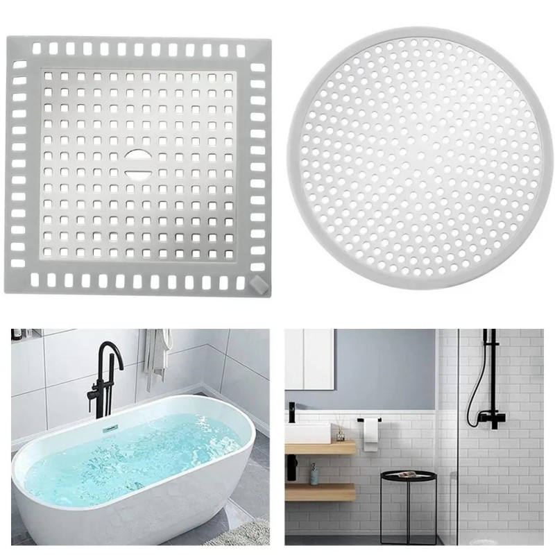 304 stainless steel floor drain cover, anti-clogging filter screen for bathroom, hair collector, sink filter screen full figure