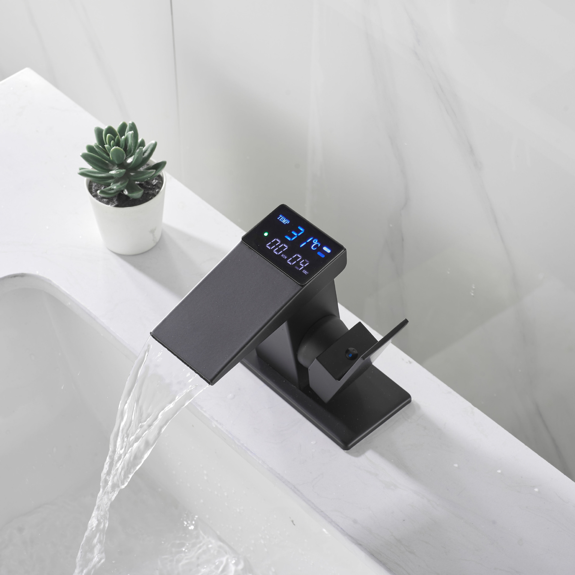 Digital display of temperature, faucet, washbasin, faucet, bathroom, washbasin, digital display faucet, hydropower generation Specification drawing