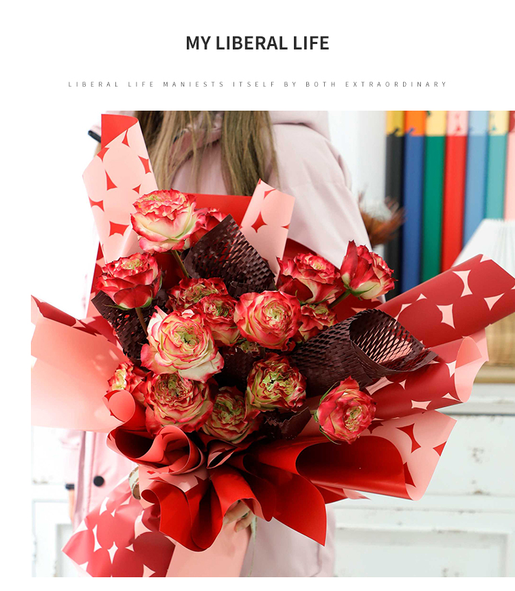 Yuyin Sweet Waterproof Korean-style flower wrapping Paper, flower shop bouquet wrapping paper, wholesale flower decoration materials pic 7