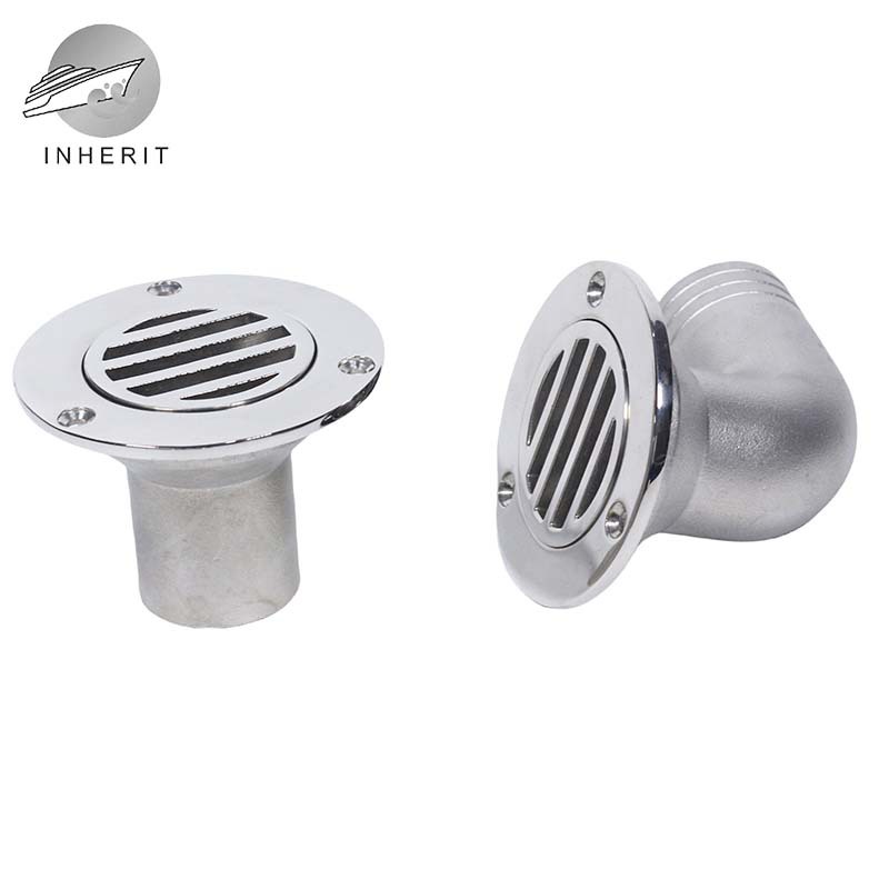 Marine stainless steel floor drain, 316 corrosion-resistant, thickened round deep water casting integrated bathroom floor drain full figure