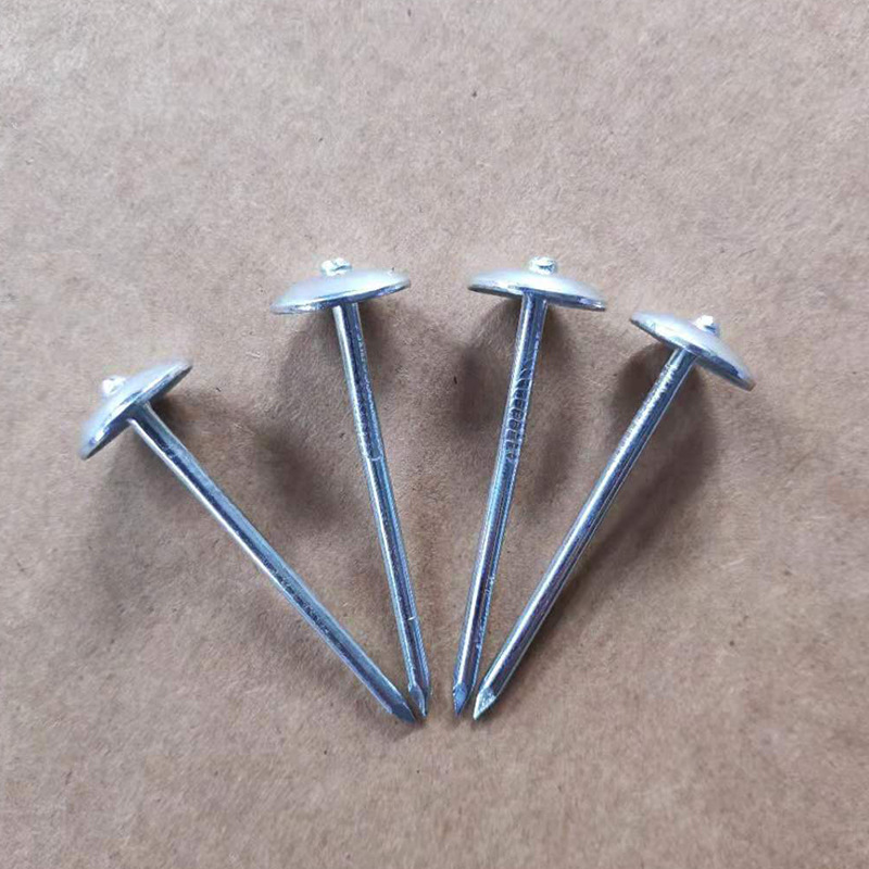 Corrugated nails, asbestos tile nails, 3-inch umbrella-shaped gaskets, customized and wholesale based on provided drawings or samples, straight rod and large-head cement nails details Picture
