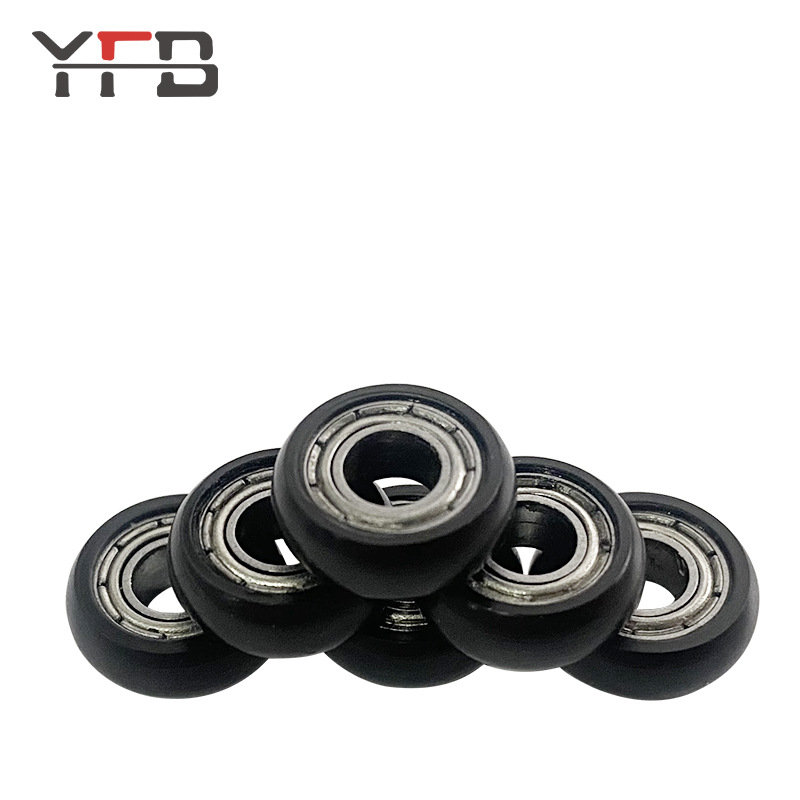 The manufacturer produces special rubber-coated pulleys, rollers and bearings for folding screen doors and Windows details Picture