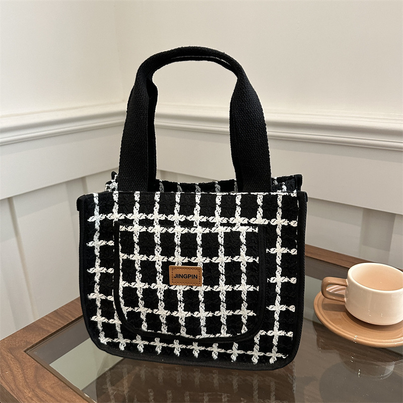 New Korean-style thickened hand-held lunch box bag, work handbag bag, student bento bag, mommy bag, tote bag for girls full figure