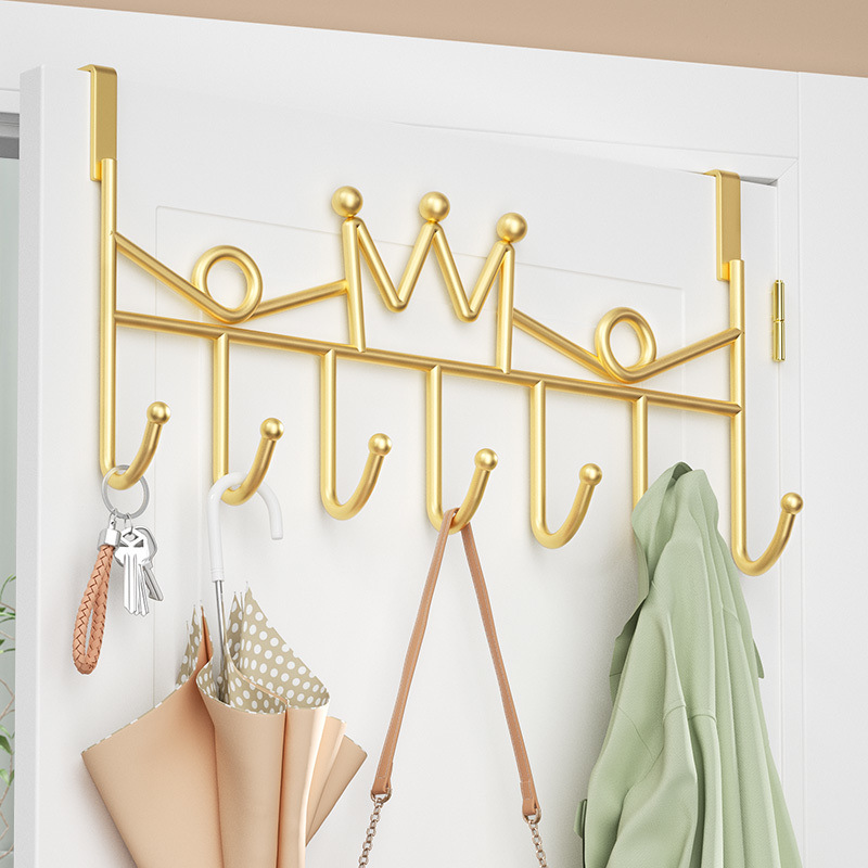The hook for the clothes hanger at the back of the non-perforated door, the hanging rack for storing clothes and bags, and the hook for clothes and hats on the iron door in the kitchen and bathroom Application Scenario