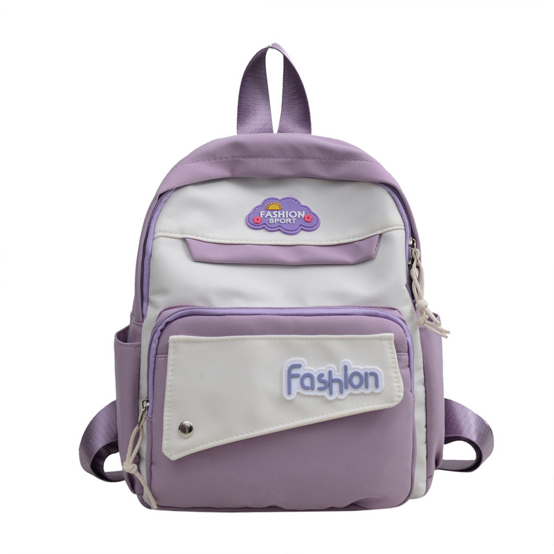New color-blocking and large-capacity bag for girls, a casual Japanese-style bag for junior high school and high school commuters Item Picture