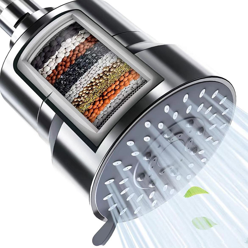 Cross-border new product, Amazon water purifier for foreign trade, 20-layer filtration, concealed shower head, multi-functional integrated showerhead details Picture