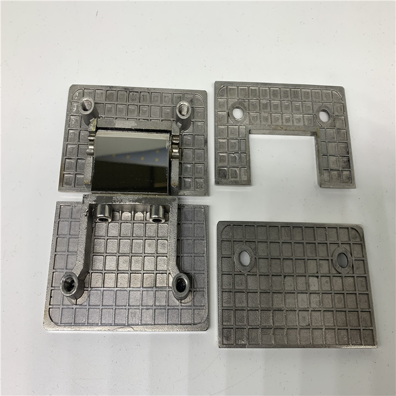 180-degree bathroom clamp, shower room glass fixing clamp, straight-edge rectangular precision cast stainless steel bathroom hardware hinge Application Scenario