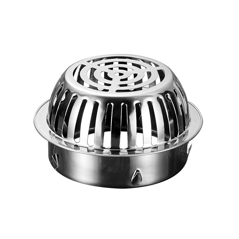 304 stainless steel card-inserting convex floor drain, rooftop balcony circular floor drain, large-capacity anti-clogging and anti-rat floor drain Item Picture
