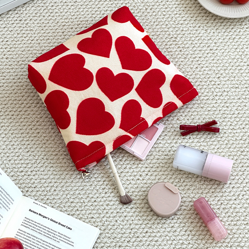 Runhui's new heartfelt hand-held makeup bag, travel cosmetics storage bag, large-capacity makeup bag, one-piece consignment Specification drawing