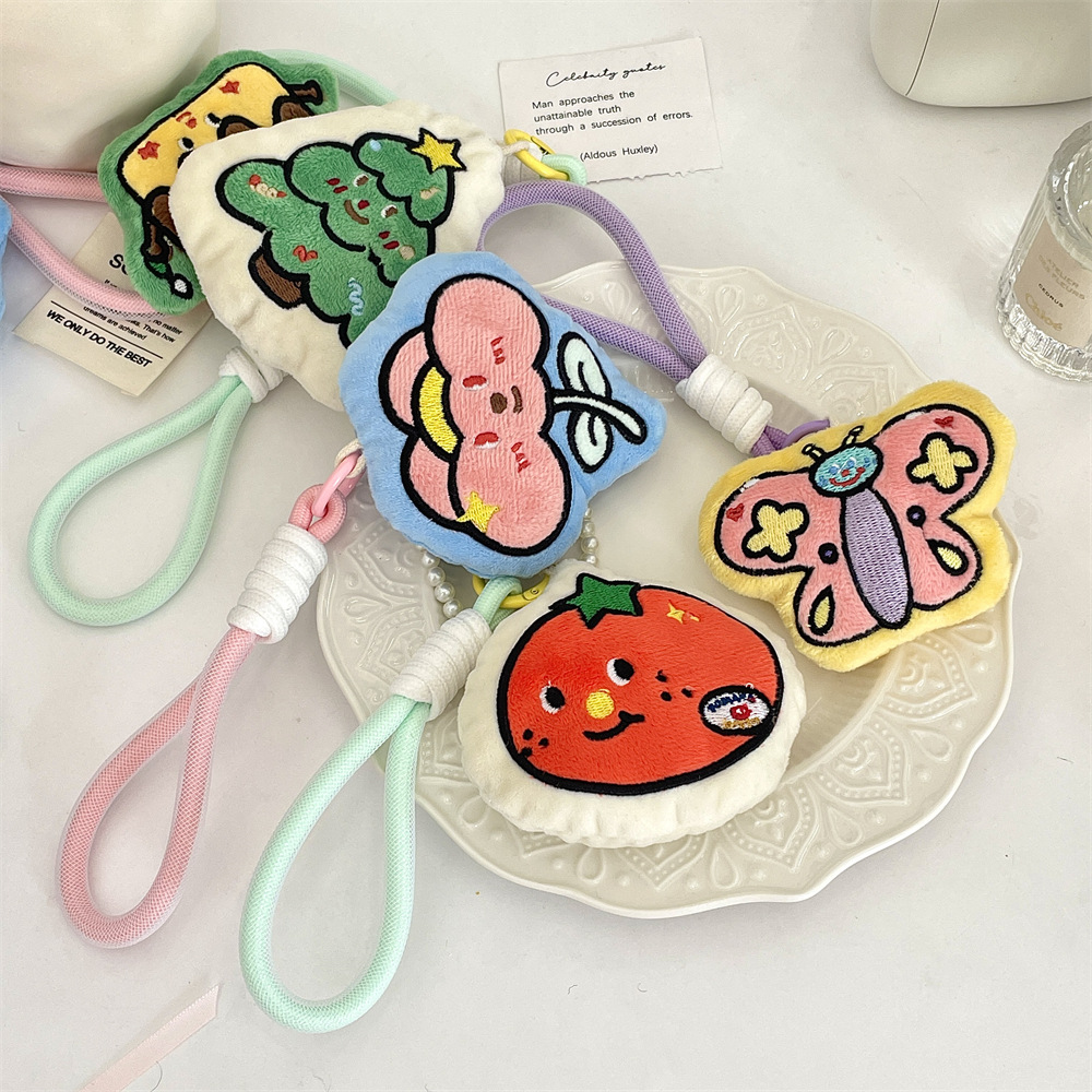 L51142 Cartoon gift decoration Pendant, cotton-filled bag pendant, embroidered small doll, car doll, keychain details Picture