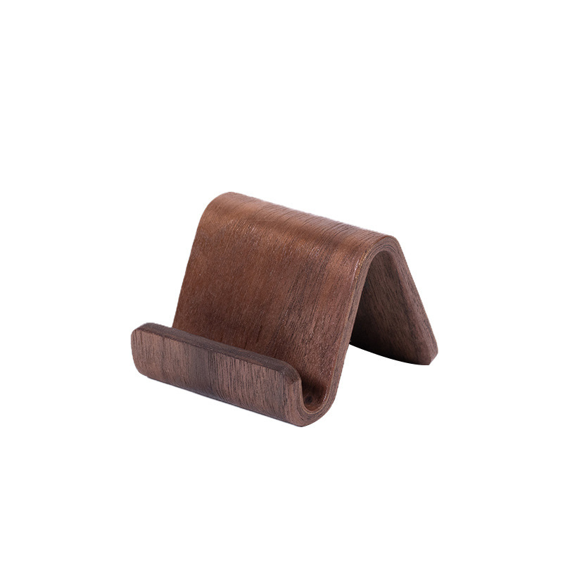 North American black walnut solid wood creative and simple mobile phone stand desktop support storage rack, universal anti-slip and rotating Item Picture