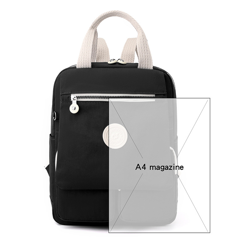 Colorful Fox's new women's color-blocking backpack, a Korean-style fashionable and trendy backpack, and a large-capacity water-resistant bag Item Picture