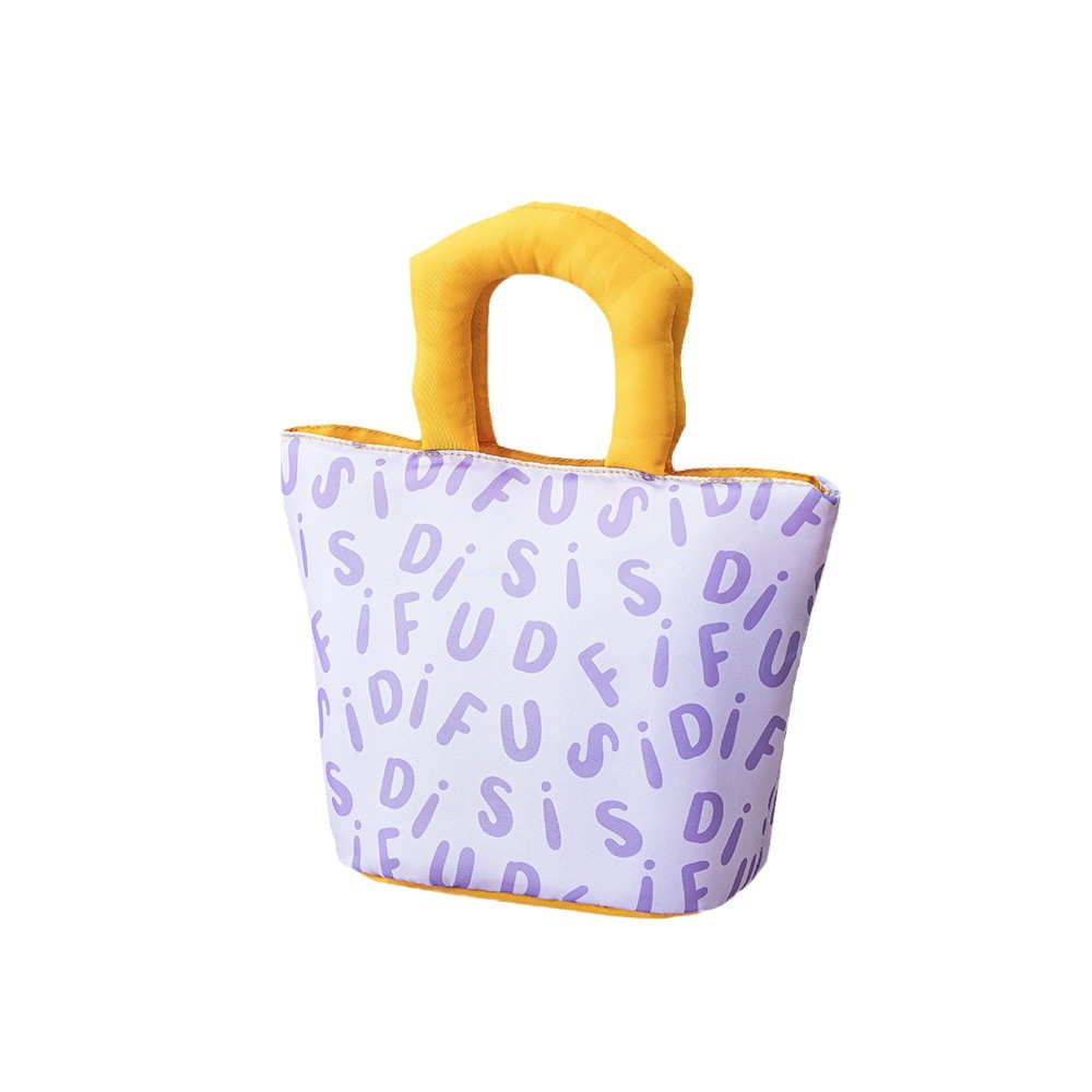 New bento bags, cute lunch bags, soft and adorable ice packs, large-capacity aluminum film insulated bags, hand-held wear-resistant lunch box bags Item Picture