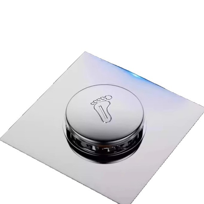 Bathroom floor drain, anti-insect and anti-odor, stainless steel anti-reverse underwater waterway, toilet press-type bouncing copper core floor drain cover Item Picture