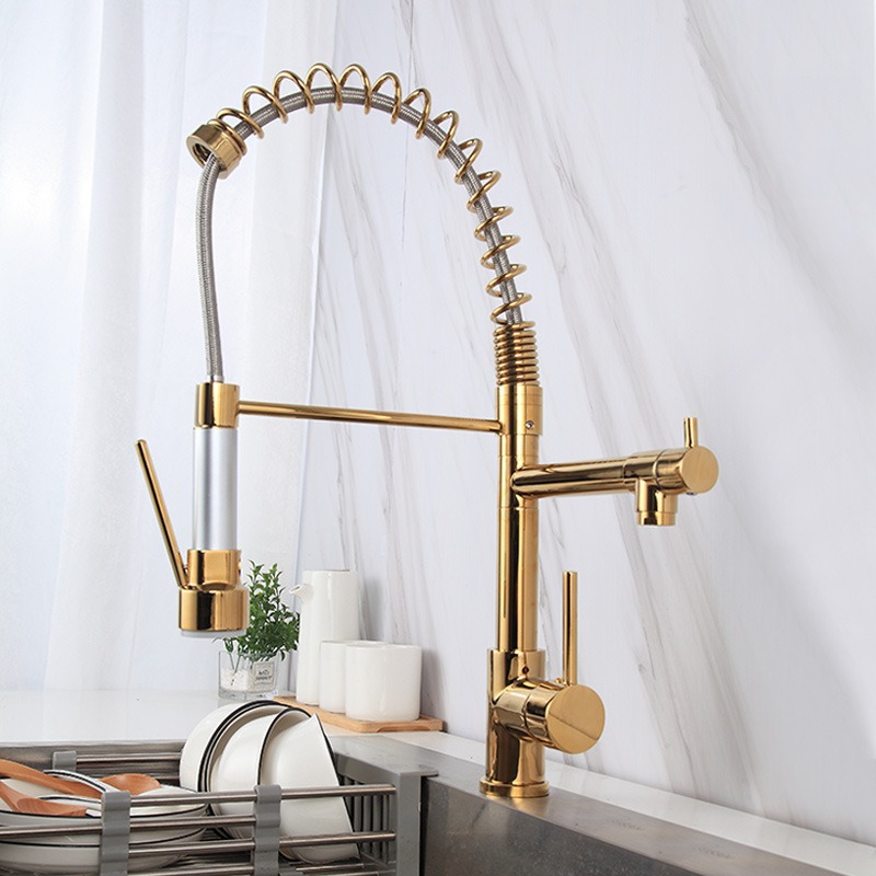Foreign trade spring dual-purpose copper faucet sink, universal multi-angle rotating honeycomb water outlet anti-splash faucet Specification drawing