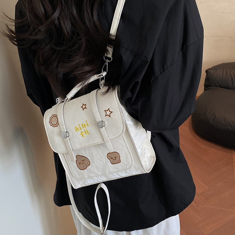 Women's Bag 2025 New style trendy retro handbag, fashionable ins casual and versatile quality backpack Specification drawing