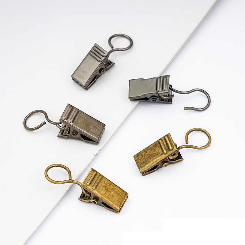 Cross-border exclusive curtain accessories: metal curtain clips with strong serrated bite force, crocodile clips, bath curtain clips Specification drawing