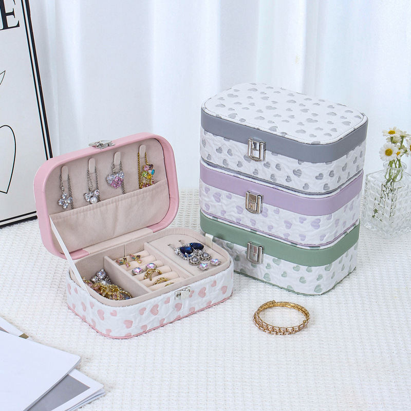 Jewelry boxes, high-end packaging boxes, wedding stud earrings, earrings, necklaces, rings, jewelry storage boxes, pu leather jewelry boxes full figure