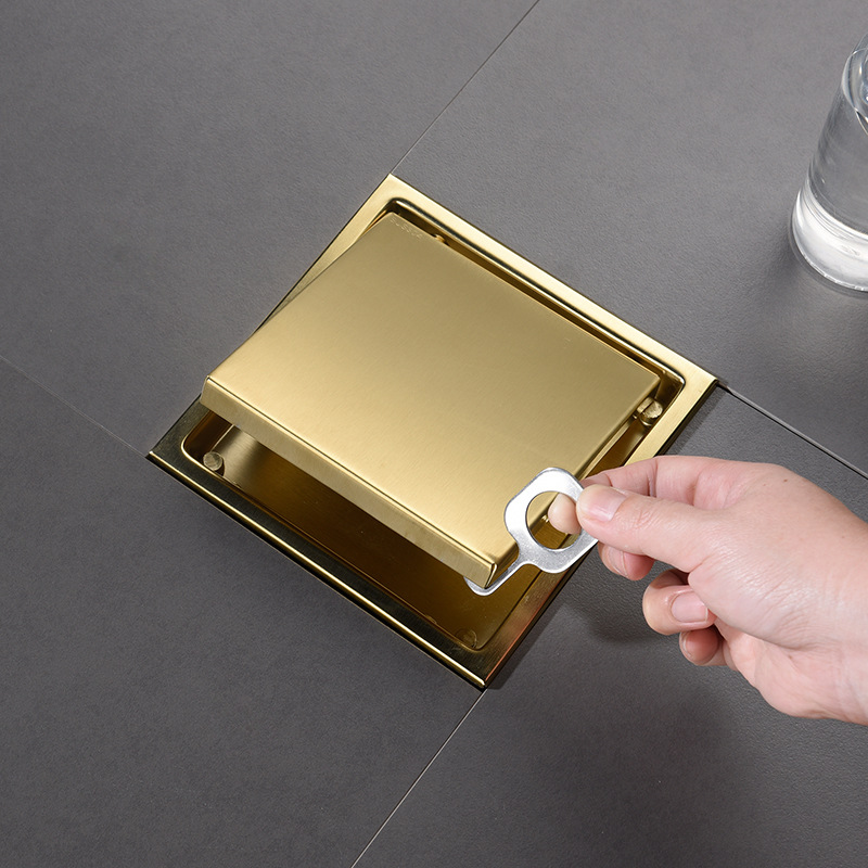 Cross-border 4in/ 6-inch European and American 304 stainless steel floor drain deodorizer, grid cover, drainage pipe with invisible flange Application Scenario