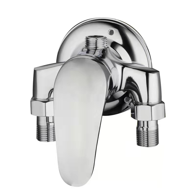 Wholesale of all-copper exposed mixing valve, triangular shower solar valve, cold and hot mixing faucet water heater mixing valve Item Picture