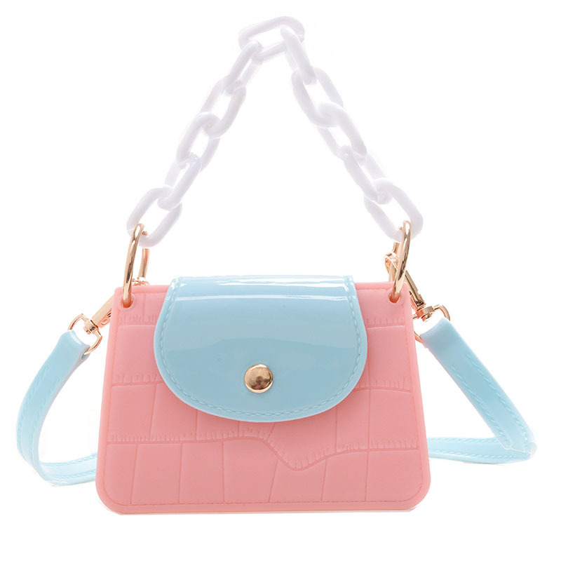 The 2025 summer new trendy bags are macaron color-blocking jelly bags, single-shoulder crossbody bags, and mini square bags that are fashionable and popular Item Picture