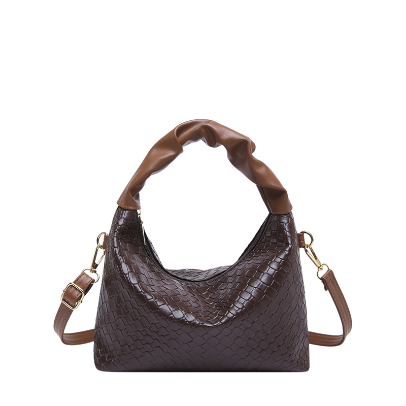This is a new winter 2024 fashionable and simple solid-color handbag with a stylish and high-quality look. It's a single-shoulder crossbody bag and a dumpling bag Item Picture
