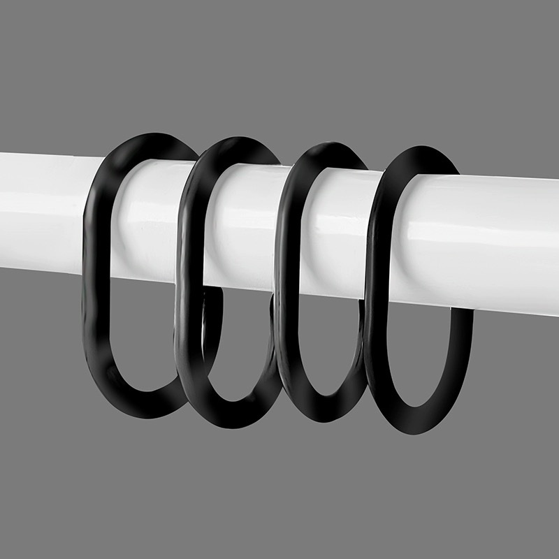 Roman pole ring, curtain hanging ring, abs plastic thickened and thickened circular ring, silent movable buckle pull ring manufacturer wholesale Specification drawing