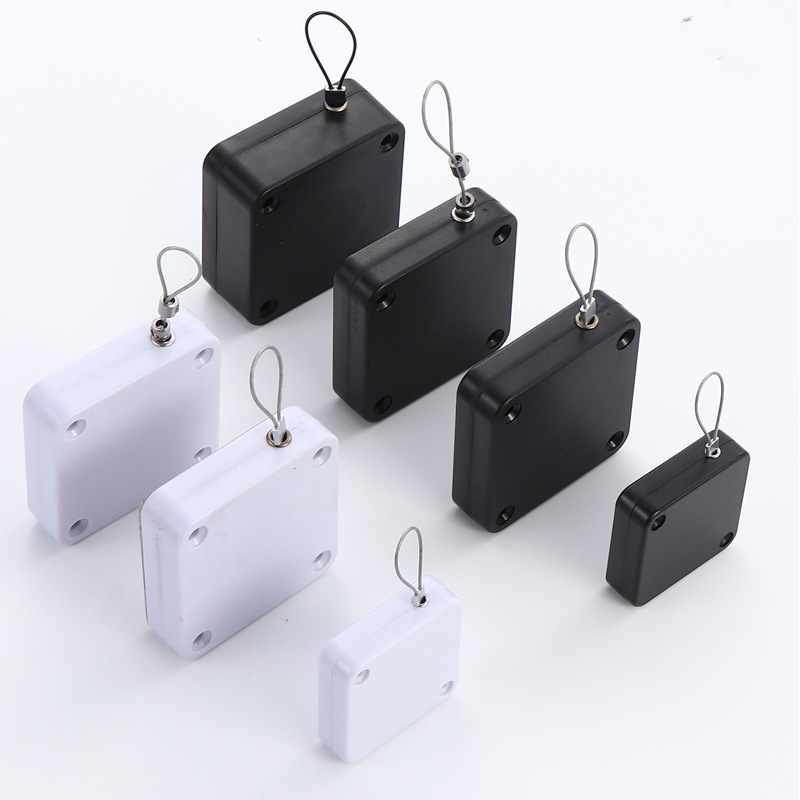A non-drilling, drawstring type telescopic household silent simple door closer, buffer drawstring retraction closing automatic door closer details Picture