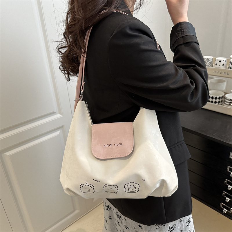 Spring 2025 new casual, simple and niche design, fashionable and trendy, large-capacity single-shoulder crossbody bag for women Specification drawing