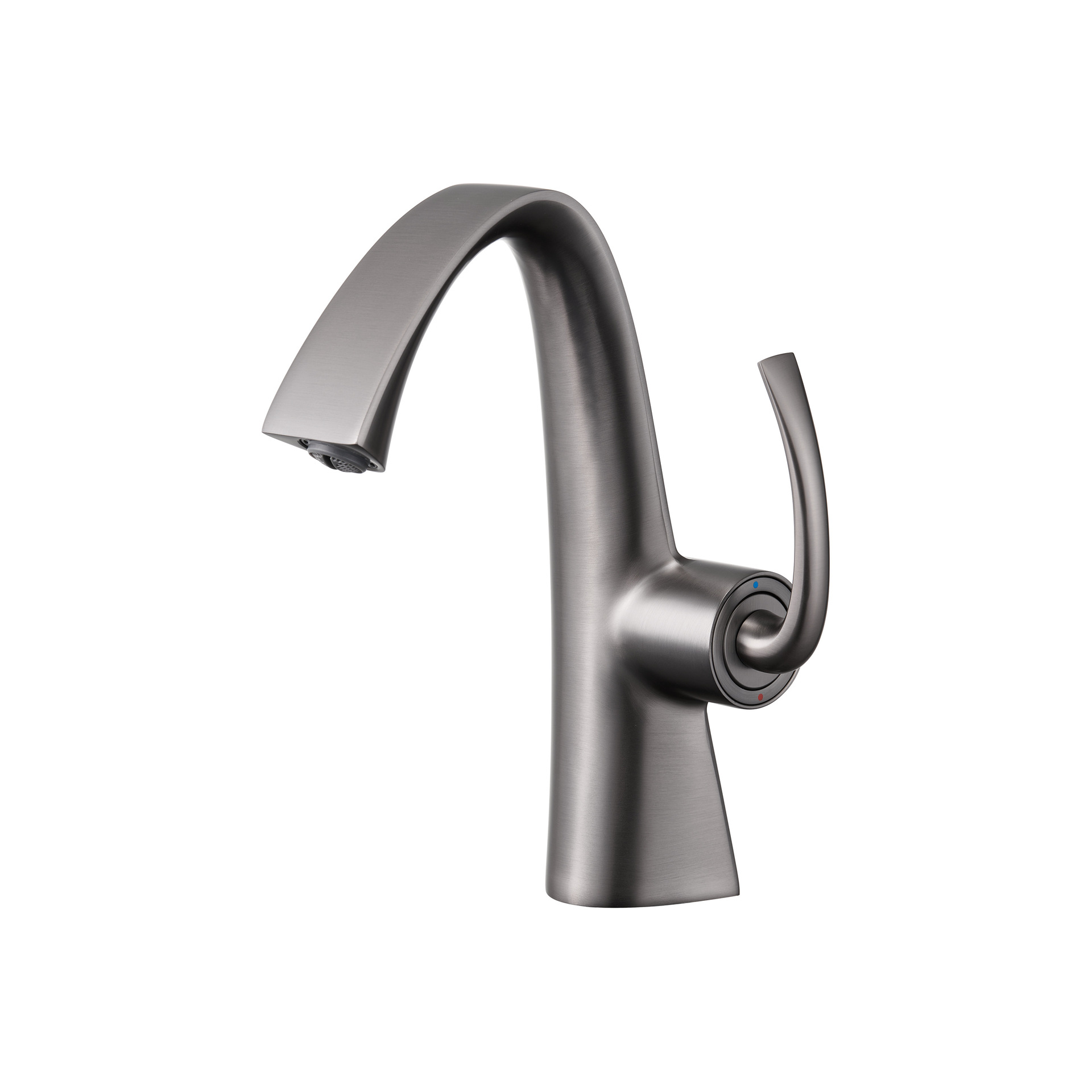 New all-copper faucet, household washbasin, bathroom washbasin, hot and cold bath cabinet, gun gray faucet Item Picture