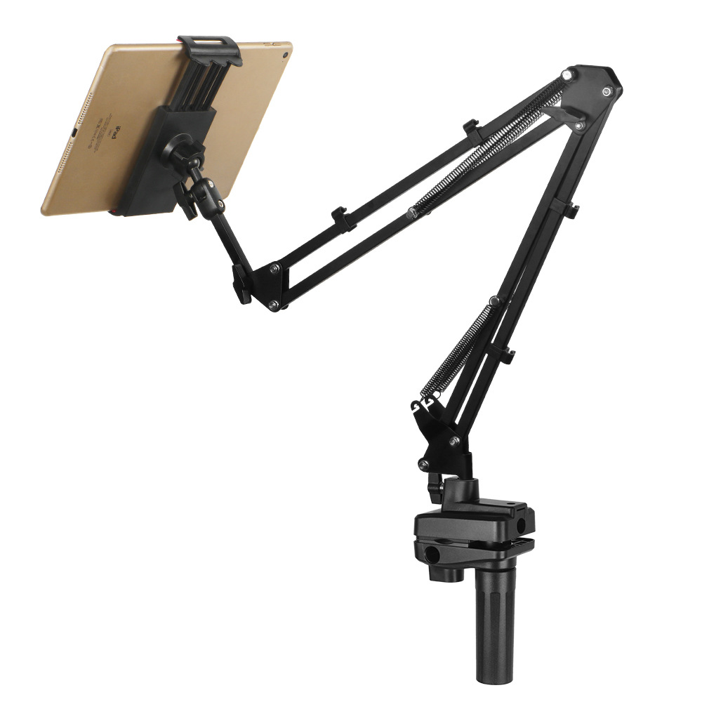 Mobile phone and tablet stand, bedside table, live streaming microphone, cantilever stand, base accessory, horse buckle, I-shaped strong clamp Item Picture