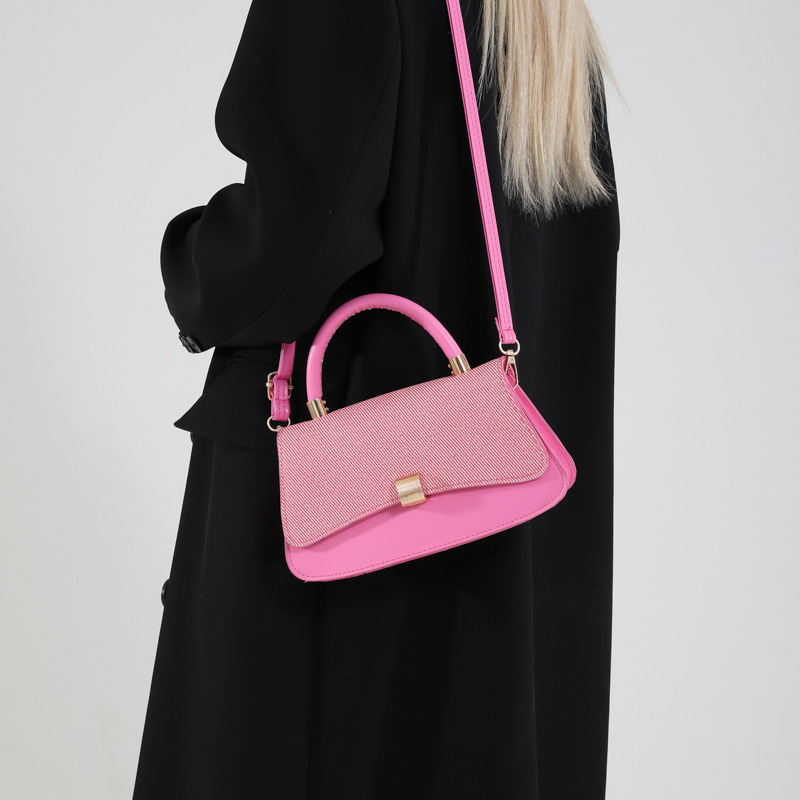 2025 New niche high-end quality handbag, simple and elegant, versatile commuting bag, single-shoulder crossbody bag, women's bag details Picture