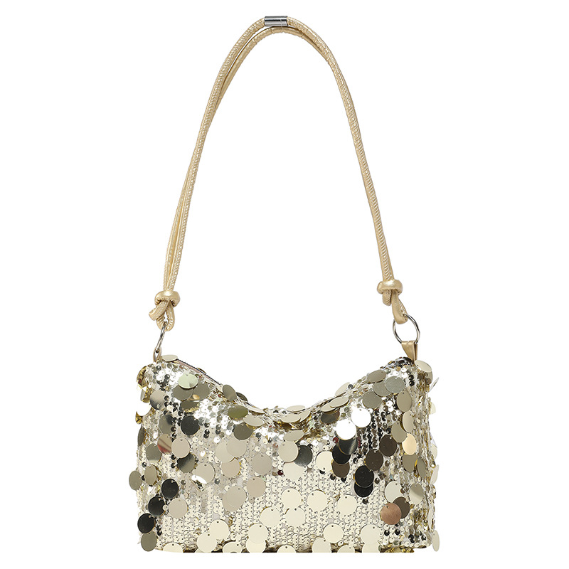 The new 2025 collection features a niche single-shoulder handbag, a trendy sequined, individualistic and fashionable women's bag, and an underarm bag Item Picture